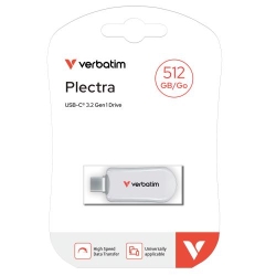 VERBATIM Plectra USB-C Flash Drive White 512GB