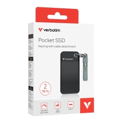 Verbatim Pocket SSD USB 3.2 Gen 2 2TB Black/Grey