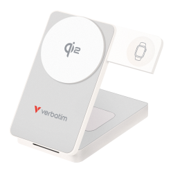 Verbatim Power Bank 3-in-1 Qi2 10000mAh White