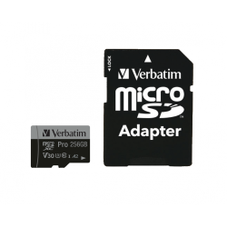 Verbatim Pro microSDXC U3 256GB with adapter