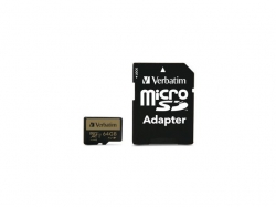 Verbatim Pro+ microSDXC U3 64GB with adapter
