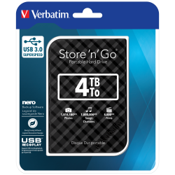 Verbatim STORE ´N´ GO 2.5" (6.35MM) GEN 2 4TB USB 3.0 BLACK