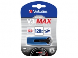 Verbatim Store n Go V3 Max Black/Grey USB Drive 128GB R:175 MB/Sec W:80 MB/Sec