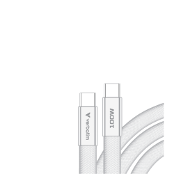 VERBATIM USB - C Cable Sync & Charger SoftTouch 100W 120 cm - White