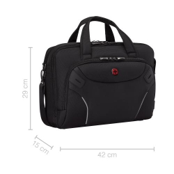 Wenger, Cosmic Brief, 14” - 16'' Laptop Briefcase with Tablet Pocket, Black