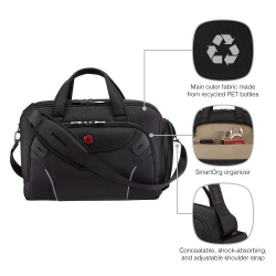 Wenger, Cosmic Brief, 14” - 16'' Laptop Briefcase with Tablet Pocket, Black