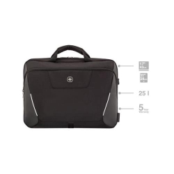 Wenger, XE Brief 17, 17" Laptop Briefcase with Tablet Pocket, Black