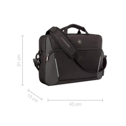 Wenger, XE Compact Brief 16, 16” Laptop Briefcase with Tablet Pocket, Black