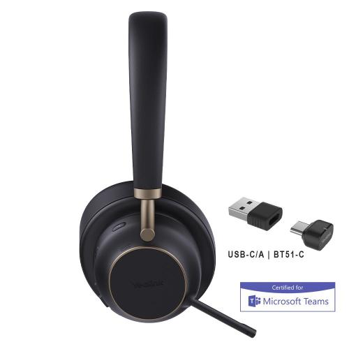 Casti Yealink BH76 Plus Teams Black USB-C/A