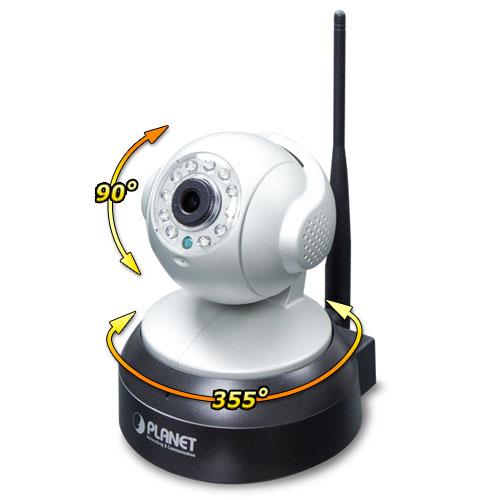 Planet 720P Wireless IR PT IP Camera: 11n Wireless, H.264, 3.6mm Lens, 720P@30fps, IR-10meter, ICR, 