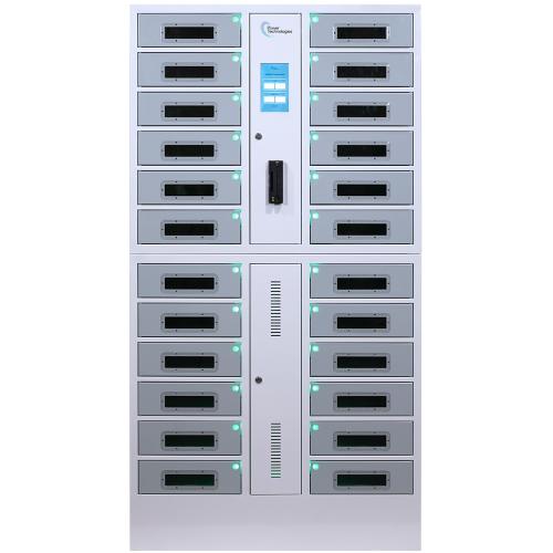 Power Technologies SC-Locker-24, 24 Bay Charging Locker with RFID Lock & Contact-less Access (LKR-SC-B24R-E)