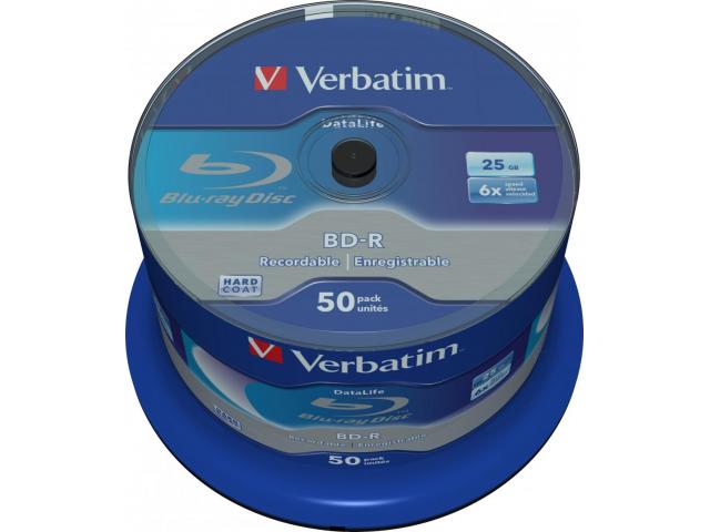 Verbatim BD-R SL Datalife 25GB 6X Spindle 50
