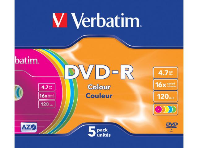 Verbatim DVD-R AZO 4.7GB 16X COLOUR SURFACE