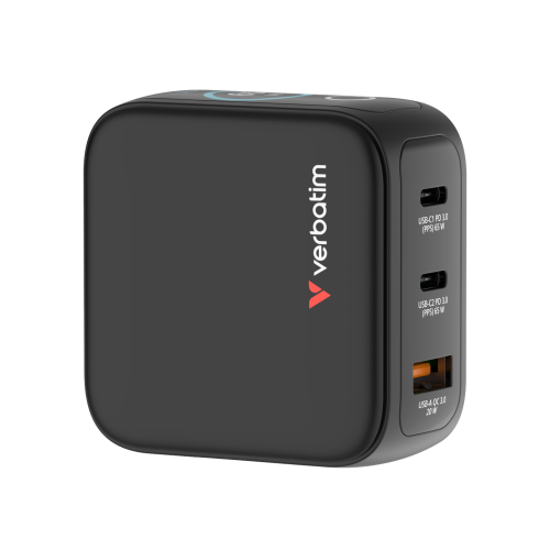 VERBATIM Mini GaN Charger 65W w/Display