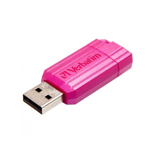 VERBATIM USB 2.0 DRIVE 16GB  PINSTRIPE PINK